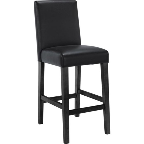 Winslow Leather Effect Bar Stool - Black