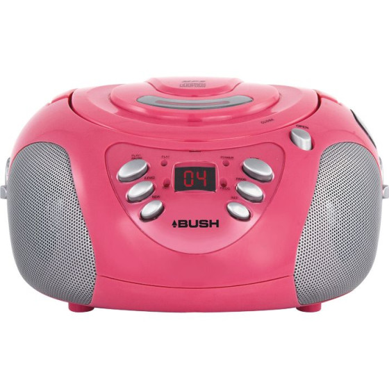 Bush Portable CD/MP3 Radio Player - Pink. (CBB19MP3PINK)