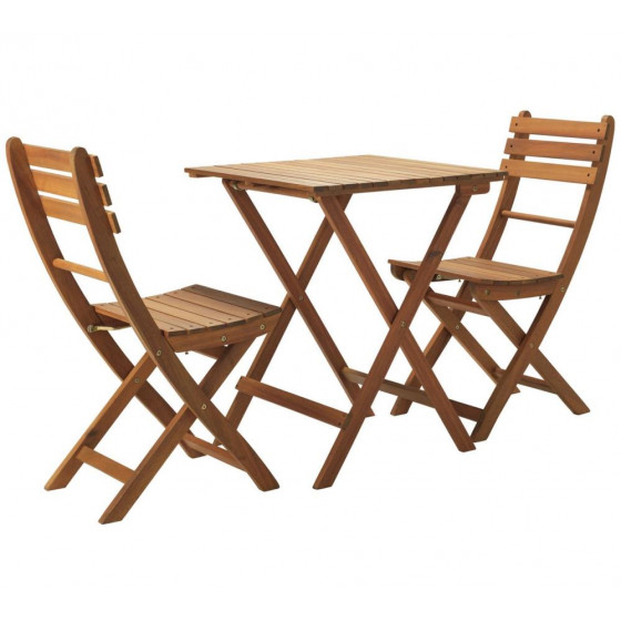 Home Toledo 2 Seater Wooden Bistro Set