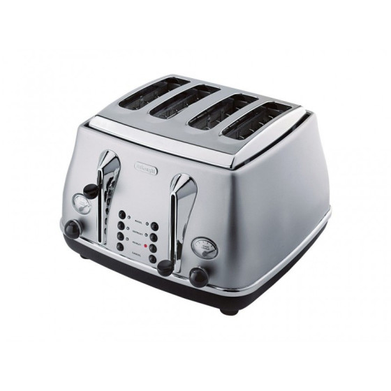 De'Longhi Icona CTO4003 4-Slice Toaster - Silver