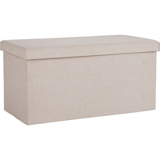 Large Fabric Ottoman - Cream