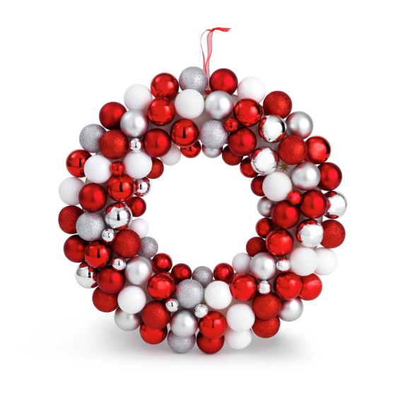 Habitat Bauble Christmas Wreath - Multicoloured