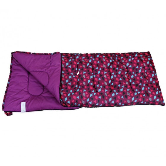 Trespass 300GSM Envelope Geo Single Sleeping Bag - Purple