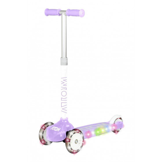 Atom Light Up Tri-Scooter - Lilac & White