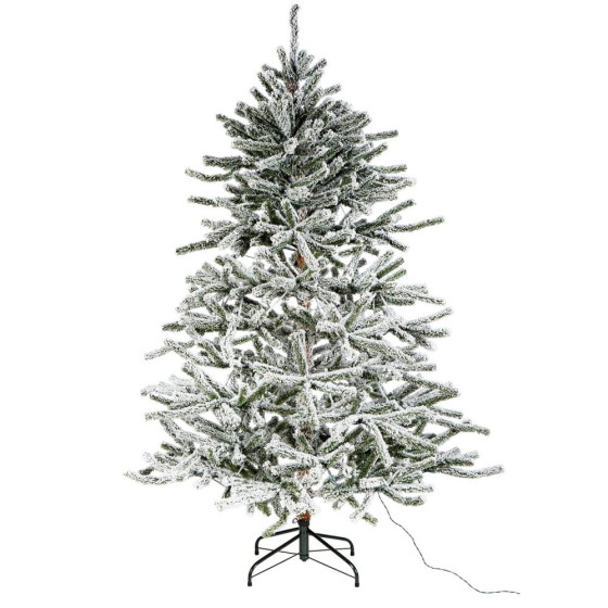 Home Pre-Lit Natural Snowy Christmas Tree - 6ft