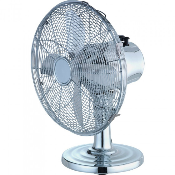 Challenge Chrome Oscillating Desk Fan - 12 Inch