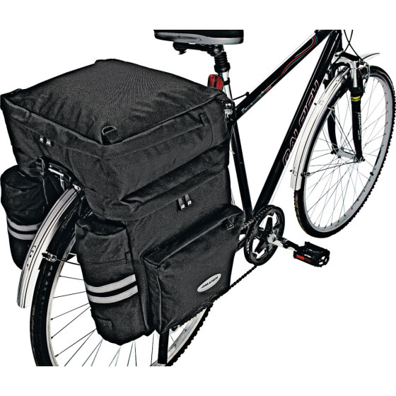 Raleigh Triple 28 Litre Bike Pannier - Black