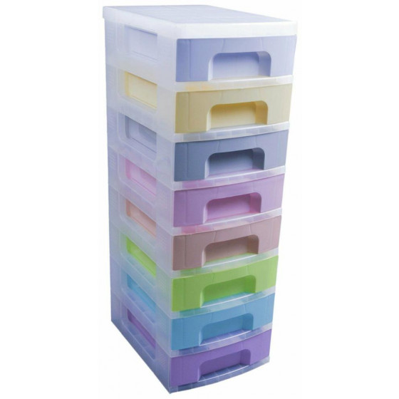 Really Useful 8 Drawer Storage Tower - Pastels
