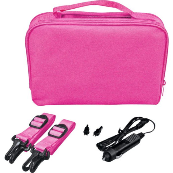 Pink Gadget Bag with Car Charger - 10 Inch