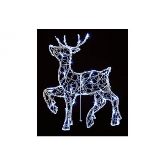 Acrylic Standing LED Reindeer - White