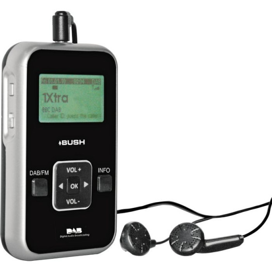 BUSH DAB05 Pocket DAB FM Radio with Earphones