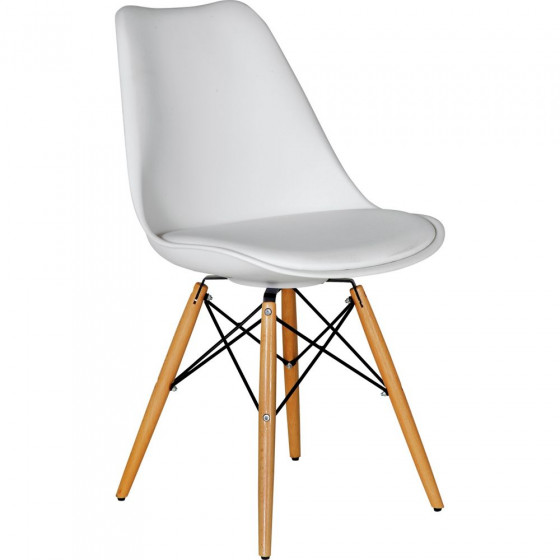 Hygena Charlie Chair - White (Slight Damage To Seat)
