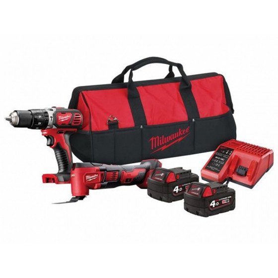 Milwaukee M18BPP2P-402B 18V Combi Multi-Tool Twin Pack