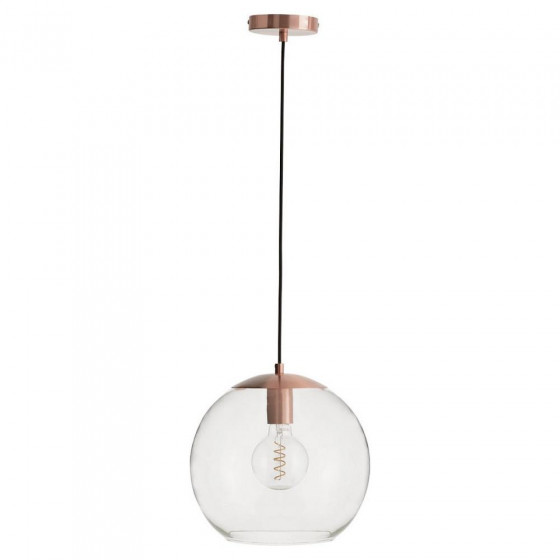 Habitat Coleman Glass Pendant Light - Copper