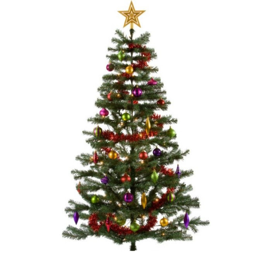 Green Merry Brights Christmas Tree - 6ft (No Base)