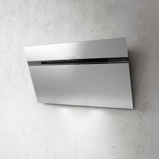 Elica Ascent LED 90cm Angled Chimney Hood - Stainless Steel