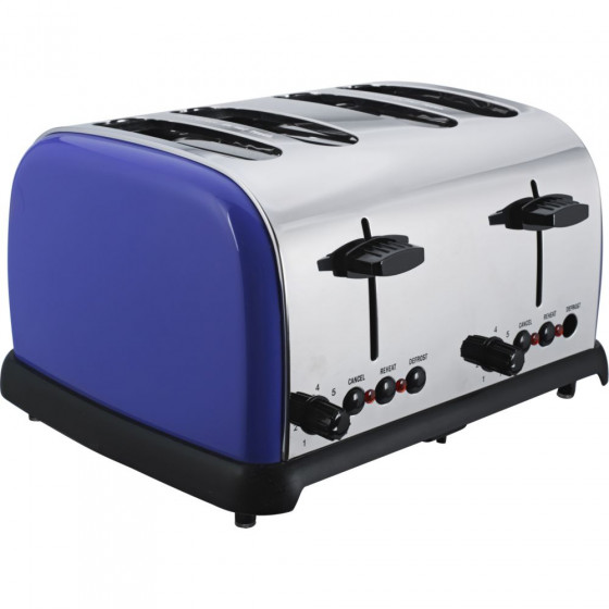 ColourMatch 4 Slice Stainless Steel Toaster - True Purple