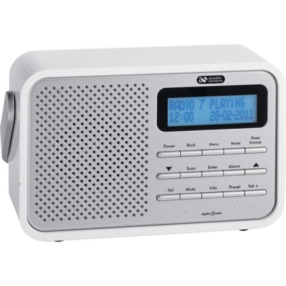 Acoustic Solutions Gloss DAB Radio - White