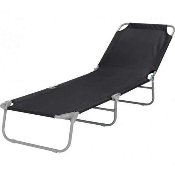 Home Foldable Sun Lounger - Black