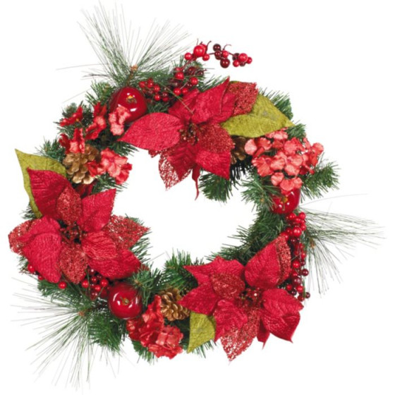 Christmas Poinsettia Wreath