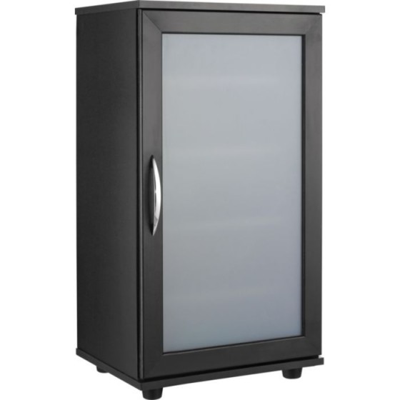 Contemporary Storage Cabinet - Black (Back Panel Corner Chipped)