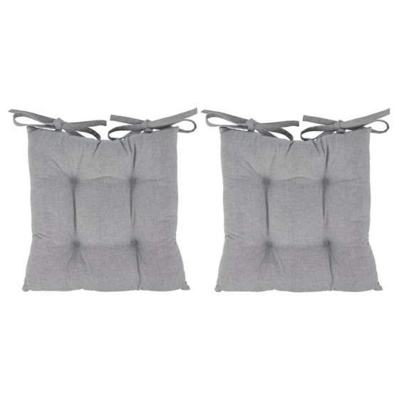 Home Grey Seat Pads - 2 Pack