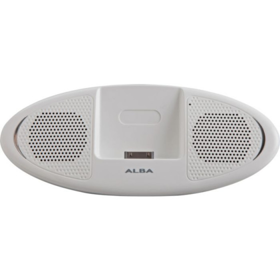 Alba Mini Portable Speaker Dock - White