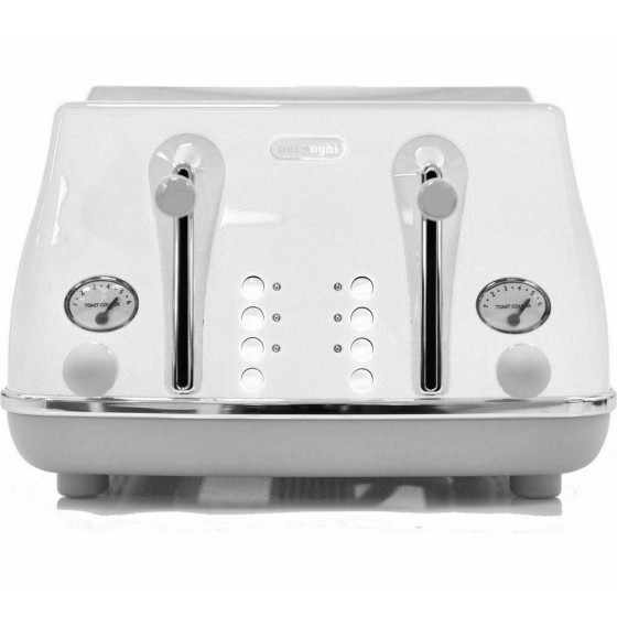 DeLonghi CTOC4003W Icona Capitals 4 Slice Toaster - White