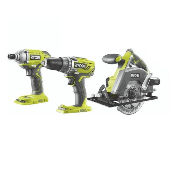 Ryobi R18PDID2CSP-0 ONE+ 18v 3 Piece Power Tool Kit - Bare Tools