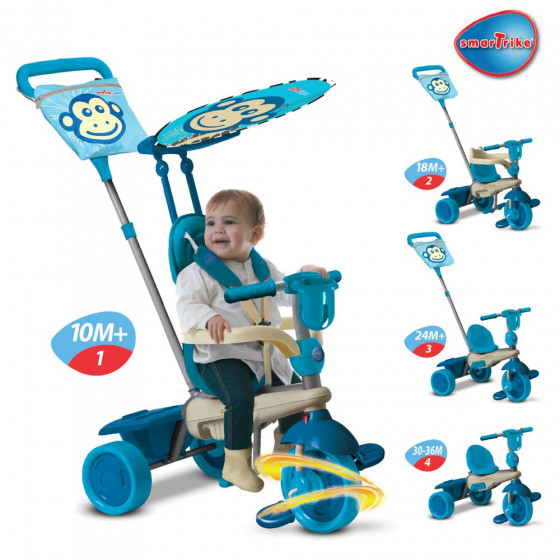 Smart Trike Touch Steering 4-in-1 Safari Ride On - Monkey