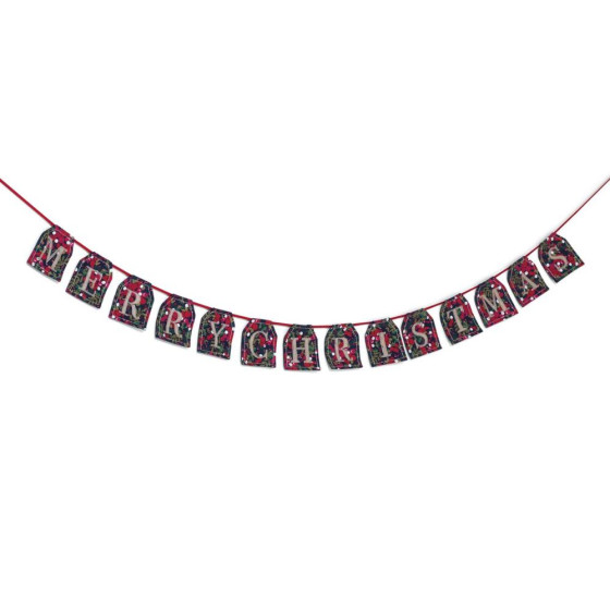 Habitat 2.75m Fabric Christmas Garland - Multicoloured