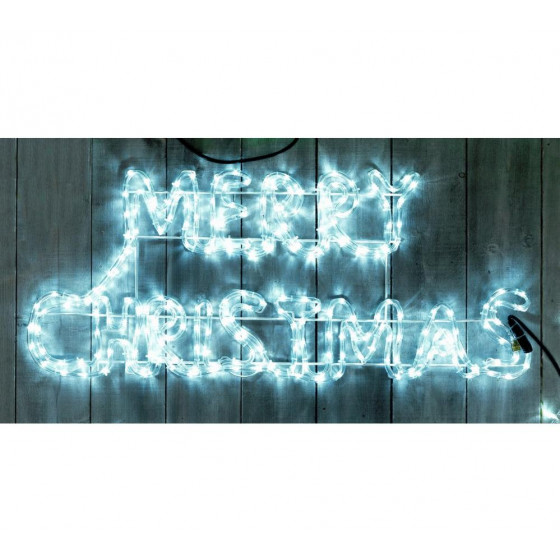 Home LED Silhouette Merry Christmas Sign - Bright White