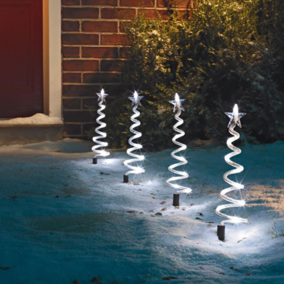 Habitat Set of 4 Christmas Tree Path Finder Lights - White