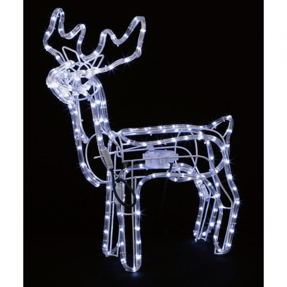 Animated LED Reindeer - White