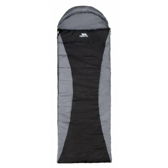 Trespass 400GSM Envelope Single Sleeping Bag - Black/Grey