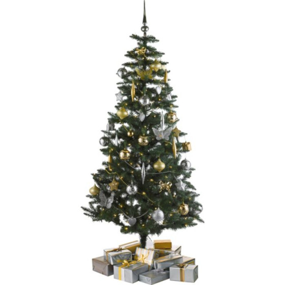 Green Pre-lit Festive Chic Ready to Dress Christmas Tree 6ft