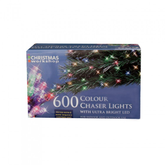 600 Multifunction LED Chaser Christmas Tree Lights - Multicoloured
