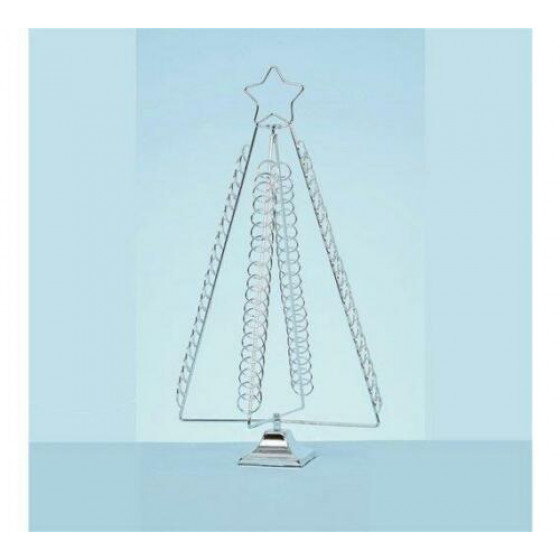 Premier Decorations 50cm Christmas Tree Card Holder - Chrome