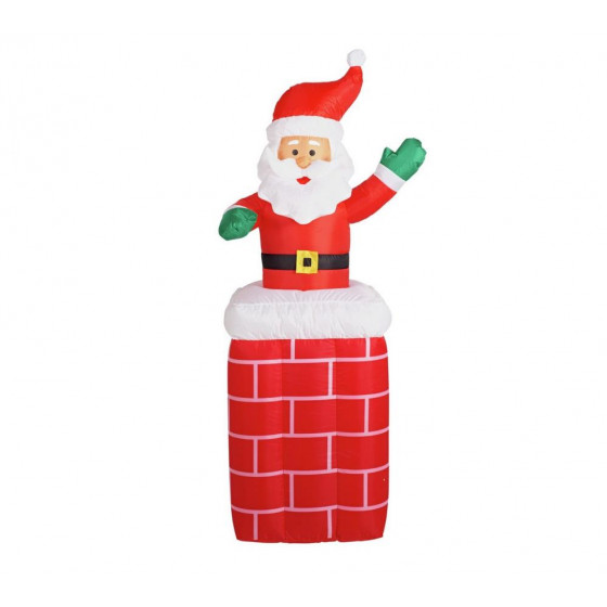 Home Inflatable Santa on Chimney