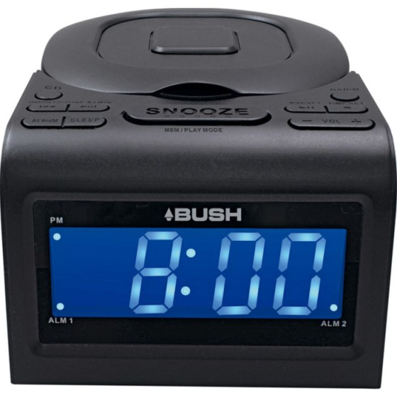 Bush CD Alarm Clock Radio - Black