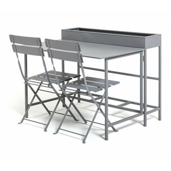 Habitat 2 Seater Trough Bistro Set - Grey (2 BOXES)