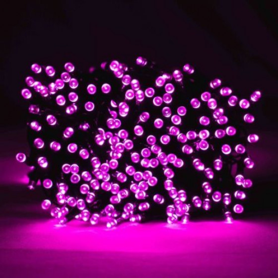 Premier Decorations 200 LED Supabrights Christmas Lights - Pink