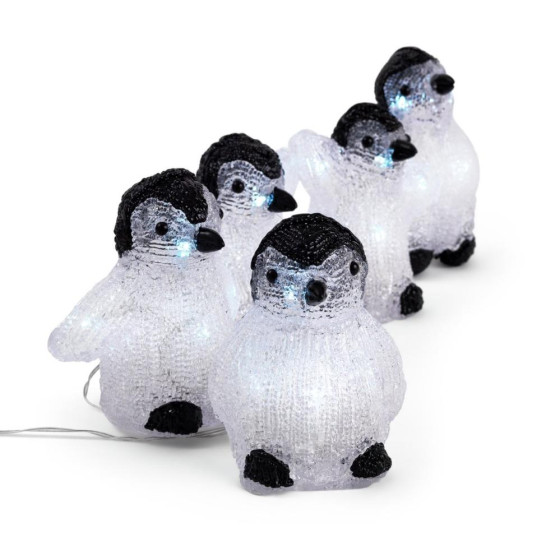 Home 5 Piece Light Up LED Penguin String Lights Christmas Decoration Indoor Outdoor