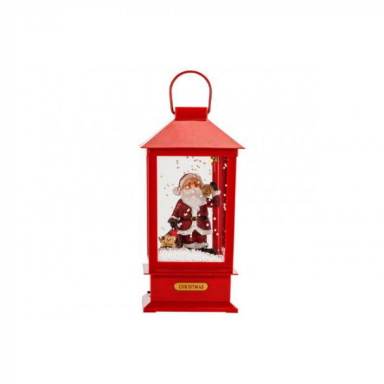 Singing Santa Lantern With Prelit Snow
