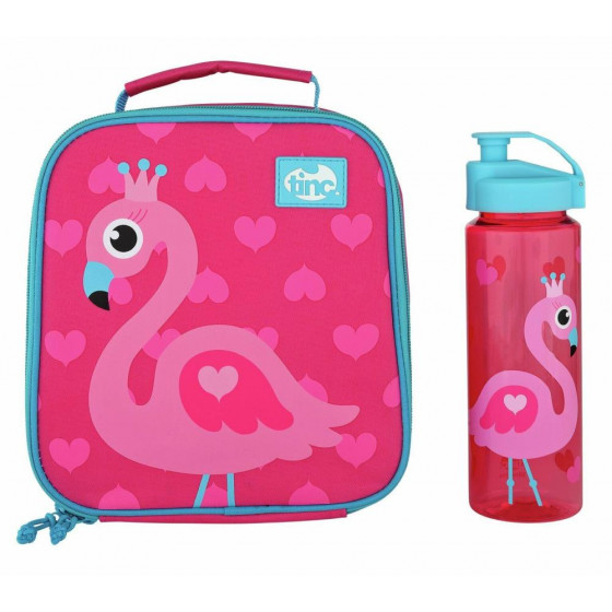 Tinc Flamingo Lunch Bag & 500 ml Water Bottle - Pink