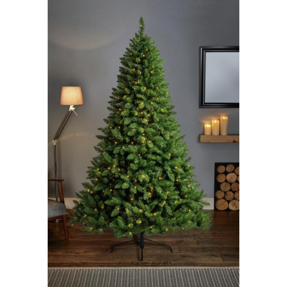 Premier Decorations 7ft Oregon Pine Pre-Lit Christmas Tree - Green