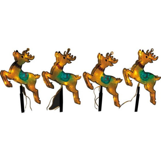 Christmas Reindeer Stakes - Set of 4