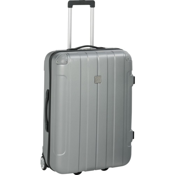 Go Explore Medium 2 Wheel Suitcase - Silver