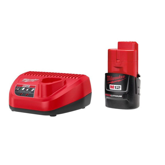 Milwaukee M12 C12C 12v Charger & 12v 1.5Ah Battery