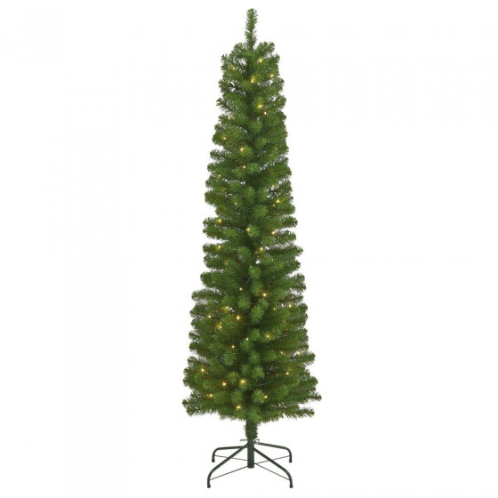 Home 6ft Pencil Christmas Tree - Green 